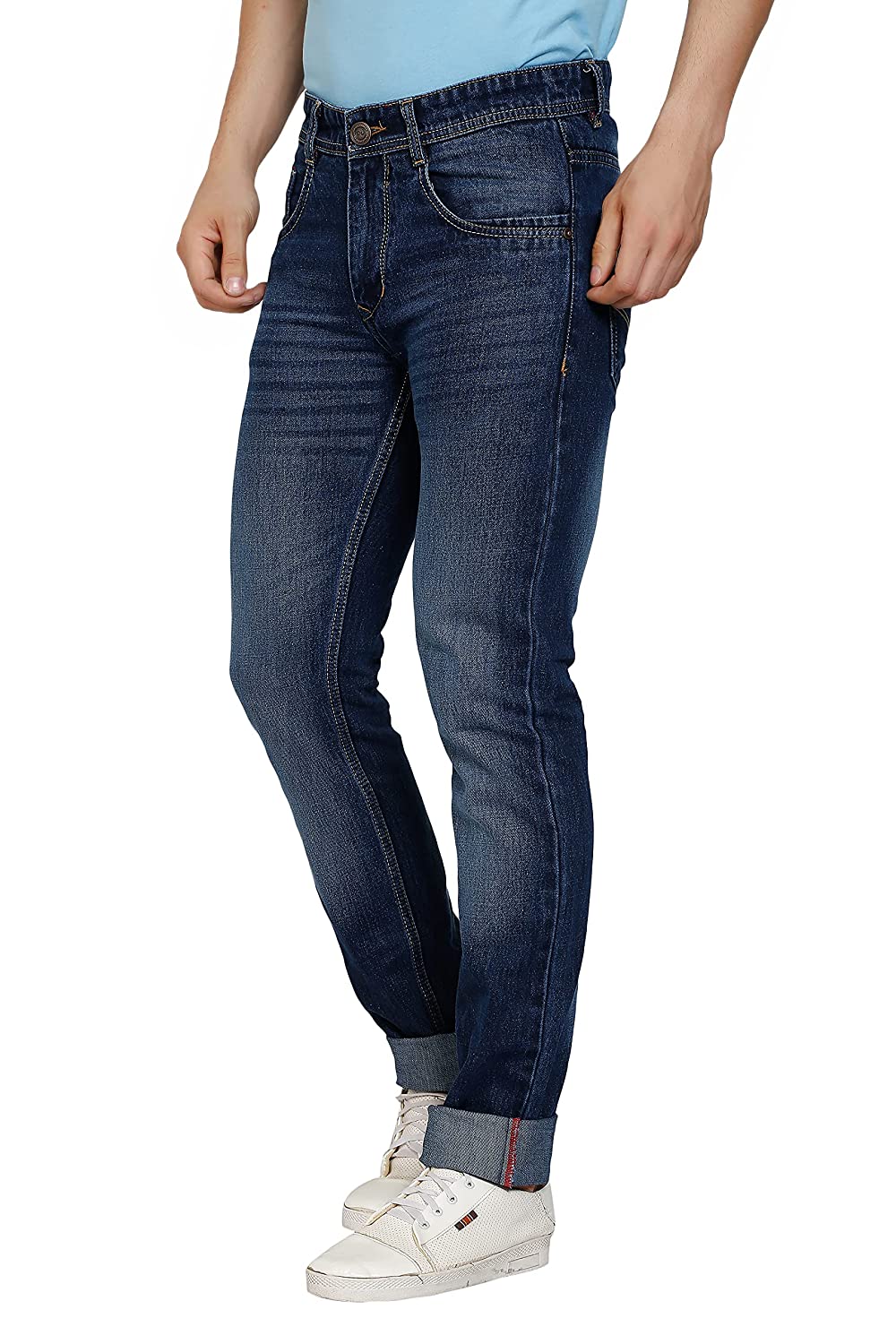 Slim Fit Dark Blue Color Premium Class Denim Jeans for Men