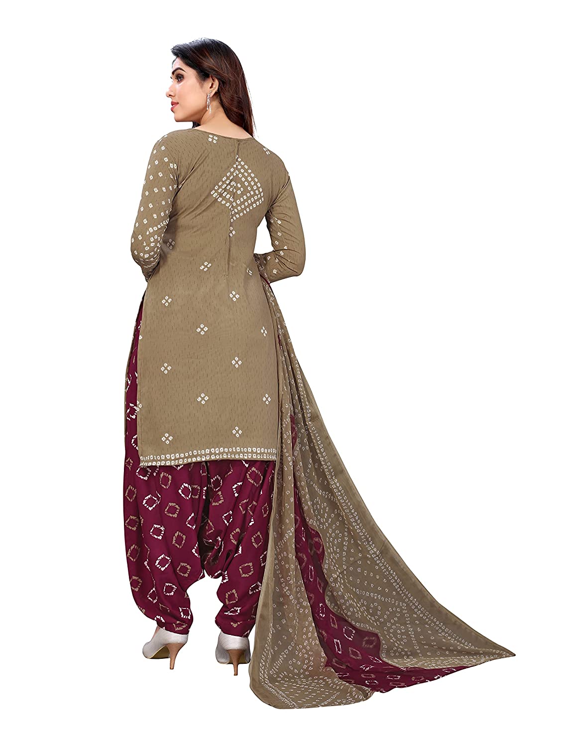 Women Crepe Printed Patiyala Salwar Suit Dress Material
