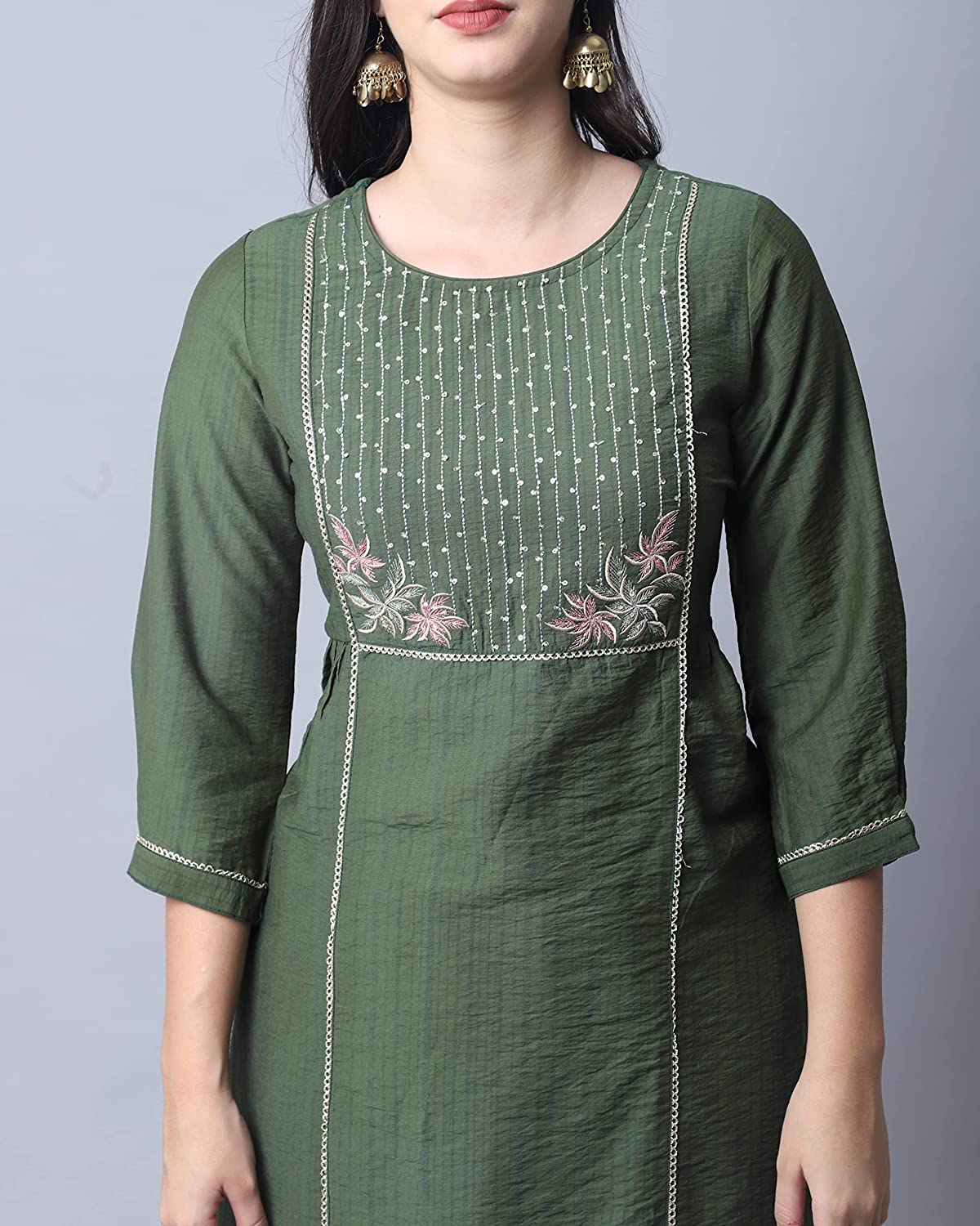 Women's Pure Cambric Cotton Embroidered Kurti