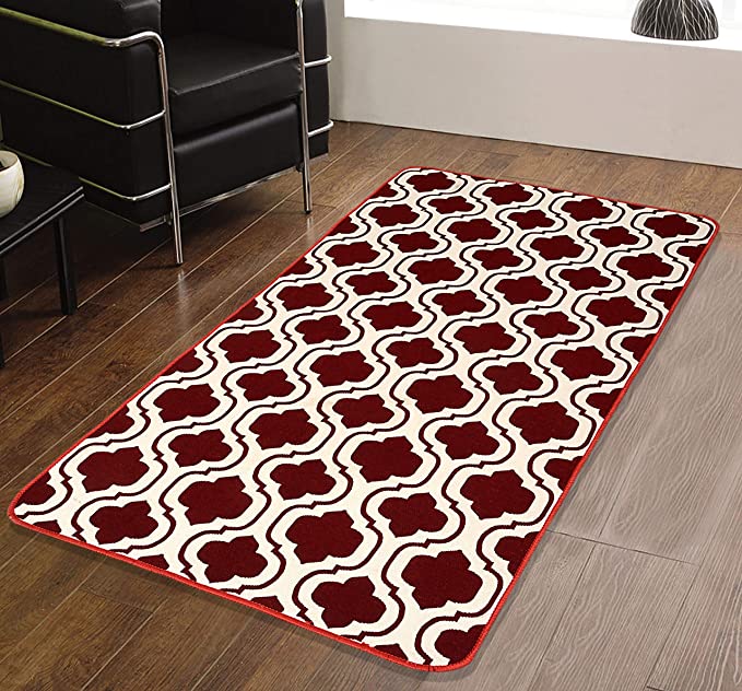 Saral Home Maroon Cotton Carpet