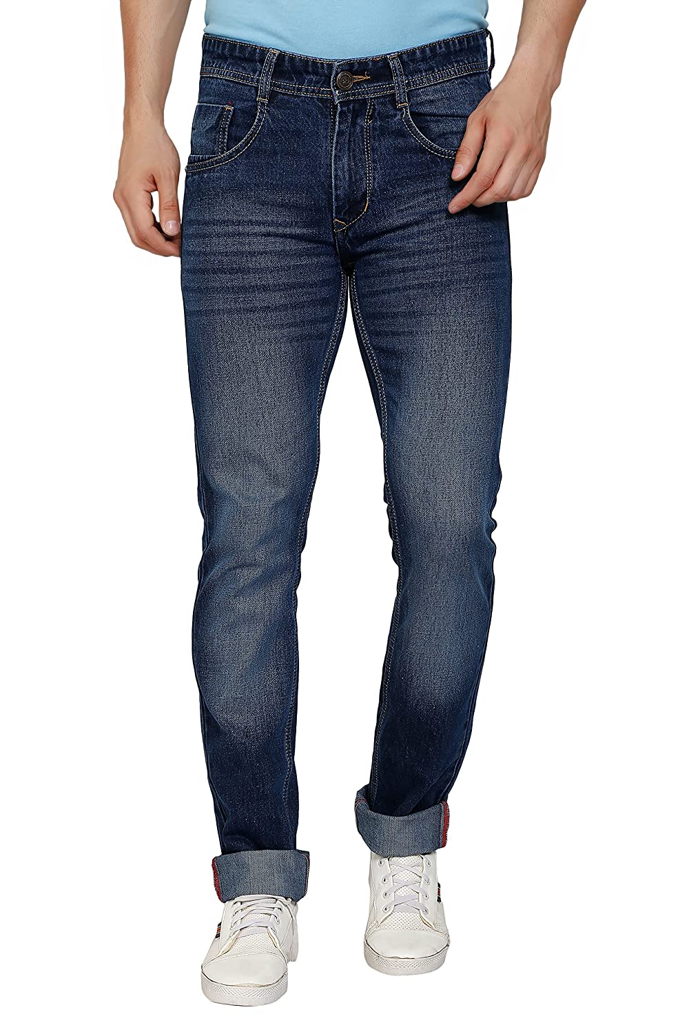 Slim Fit Dark Blue Color Premium Class Denim Jeans for Men