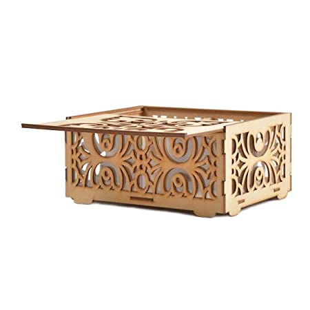 IY MDF classic decorative empty gift box| Gift box hamper for presents| Wooden unique box corporate gifting (Size: 9 x 7 x 4.3 Inches)