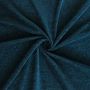 Chenille Textured Fabric Decorative Soft Rich Cloth with Plain Colours for Sofa, Furnishing, Upholstery, Curtains, Cushions and Craft (Royal Blue