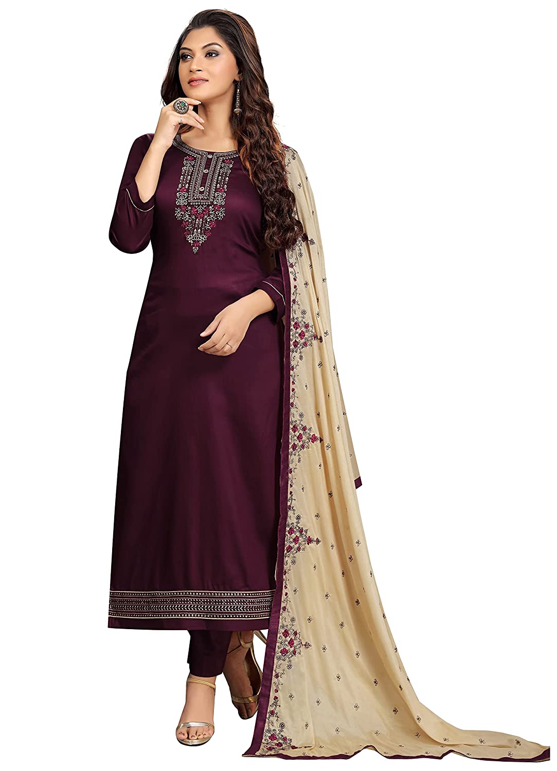 Trends Women's heavy Embroidery salwar suit for women unstitched