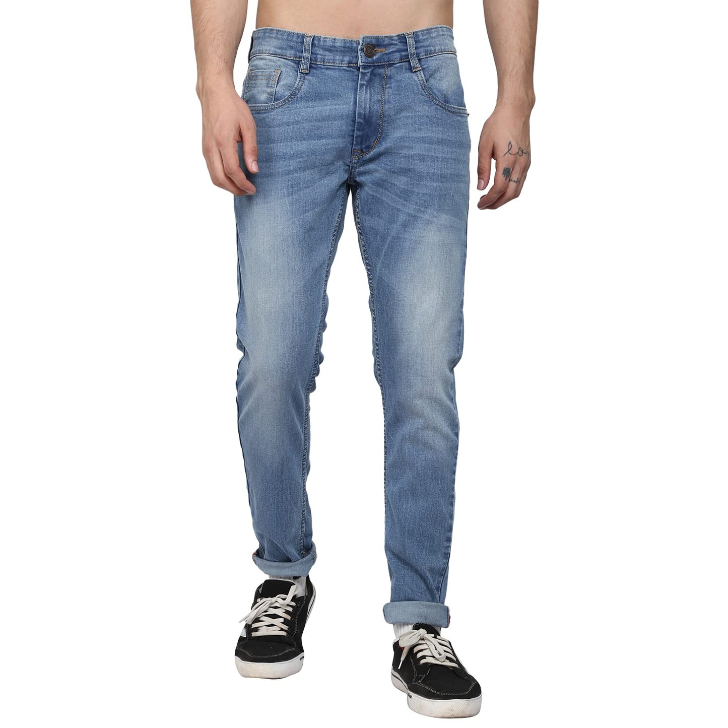 Ankle Fit Premium Blue Colour Stylish and Cool Denim Jeans for Men