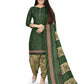 Women's Green Cotton Printed Unstitched Salwar Suit Material