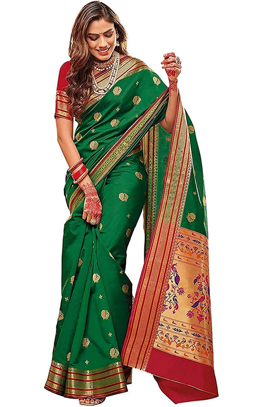 Saree Women's Jacquard Silk Saree With blouse piece