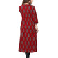 Women's Maroon Pure Cambric Cotton Jaipuri Printed Kurti